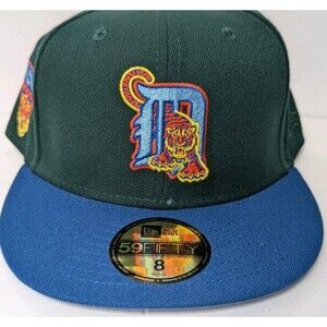 NEW ERA 59FIFTY FITTED 5950 HAT DETROIT TIGERS ENCHANTED FOREST COLLECTION SZ 8